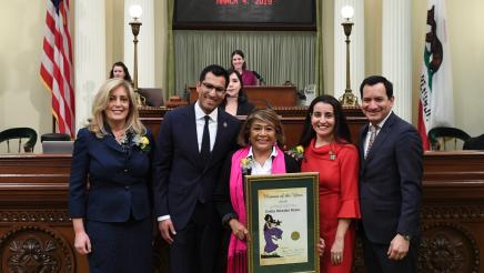 Assemblymember Robert Rivas Honors Woman of the Year Evelia Morales Rosso